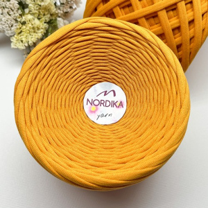 Трикотажна пряжа Nordika Yarn 7-9 мм апельсин 79-012