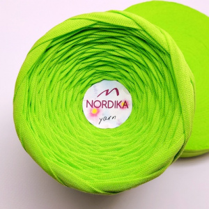 Трикотажна пряжа Nordika Yarn 5-7 мм лайм 57-013