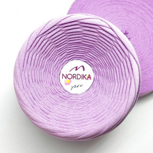 Трикотажна пряжа Nordika Yarn 7-9 мм 50 М МІНІ світло-бузкова 79-021