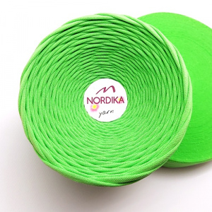 Трикотажна пряжа Nordika Yarn 7-9 мм зелене яблуко 79-048